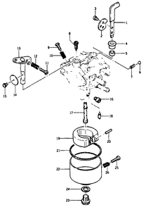 Carburetor Diagram and Parts List for G1000 (8834-0)(8834-0) Generac Generator