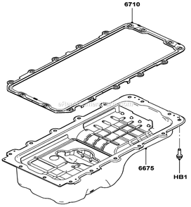 Gas Engine Oil Pan And Level Indicator Diagram and Parts List for LT05554GVSNA (GXB00827 - )(2010) Generac Generator