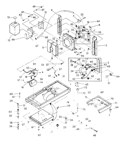 Mounting Base Diagram and Parts List for 9134-6  Generac Generator