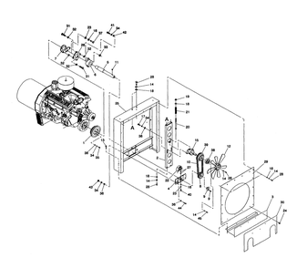 Fan Drive Diagram and Parts List for 4313-0 DG-50 Generac Generator