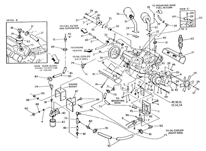 4.3 Liter Engine (Part 2) Diagram and Parts List for 9467-0  Generac Generator