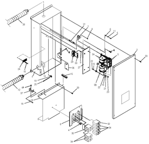 Load Center Assembly 2 Diagram and Parts List for 0043892 (3787648 - 3906618)(2014) Generac Generator