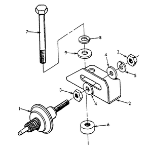 Mechanical Dashpot Diagram and Parts List for 9303-6  Generac Generator