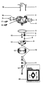 Carburetor Diagram and Parts List for 6368-0  Generac Generator