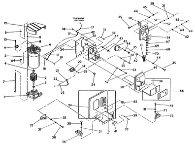 Alternator And Control Panel Diagram and Parts List for 0626-2  Generac Generator