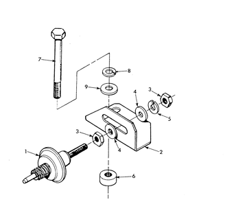 Mechanical Dashpot Diagram and Parts List for 9303-3  Generac Generator