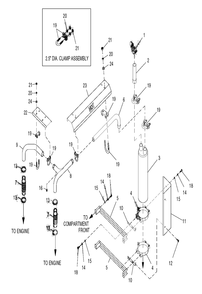 4.3l Exhaust Diagram and Parts List for 0049142 (3804527 - 3808841)(2003) Generac Generator
