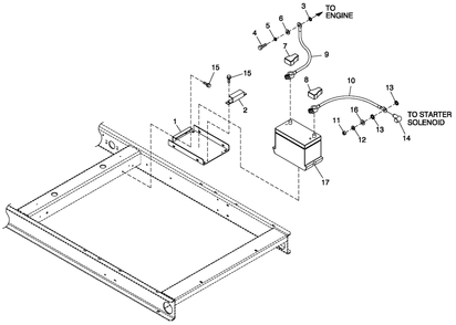 Battery 2.4l Cpl Diagram and Parts List for QT03624ANAN (5308416 - 5326518)(2009) Generac Generator
