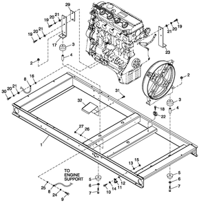 Mounting Base 2.4l C2 Diagram and Parts List for QT02524ANNNA (5555295 - 5614645)(2009) Generac Generator