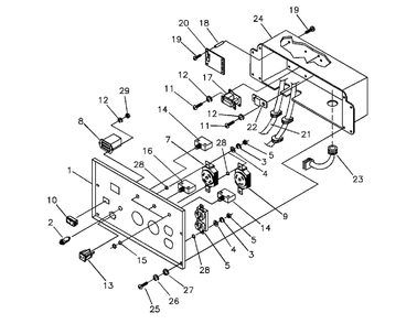 Control Panel Diagram and Parts List for 4000GCXE (1785-0)(1785-0) Generac Generator