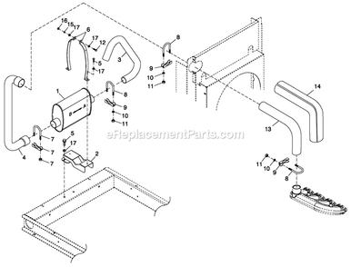 Ev Exhaust System 1.6l (2) Diagram and Parts List for QT02016GNSN (5059275)(2008) Generac Generator
