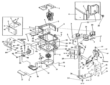 Sheet Metal Diagram and Parts List for 0803-3 Np-34lp Generac Generator