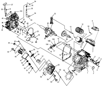 Engine 3 Diagram and Parts List for 0047600 (3639392 - 37288867)(2014) Generac Generator