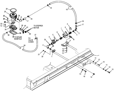 4.3l Nat. Gas Fuel System Diagram and Parts List for 0043736 (3704503)(2003) Generac Generator