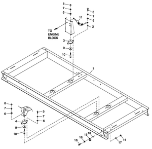 Mounting Base Diagram and Parts List for 0053360 (4475559 - 4528361)(2006) Generac Generator