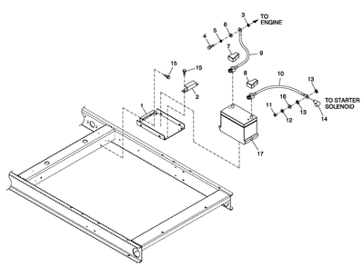 Battery 2.4l Cpl Diagram and Parts List for 0053400 (4828205 - 4838659)(2007) Generac Generator