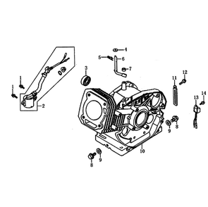 Crankcase Diagram and Parts List for GP5500-5939-6  Generac Generator