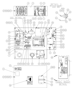 Control Panel Diagram and Parts List for 0049920 (3824977 - 4104345)(2007) Generac Generator