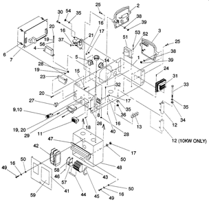 Control Panel Diagram and Parts List for 4176-0  Generac Generator