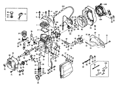 Engine Assembly P/N 65186 - Kawasaki Model Nbr. Fa 76 Diagram and Parts List for G1000 (8834-0)(8834-0) Generac Generator