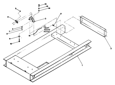 Mounting Base Diagram and Parts List for 9351-0  Generac Generator