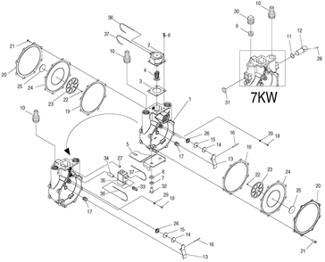 Regulator 2 Diagram and Parts List for 0053300 (4718218 - 4869708)(2007) Generac Generator