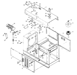 Exterior Panels Diagram and Parts List for 8248-1  Generac Welder