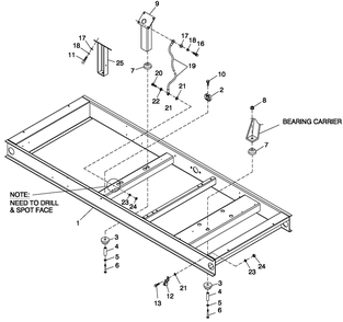 Mounting Base Cpl C3 Diagram and Parts List for QT07068AVSY (5181404 - 5210978)(2008) Generac Generator