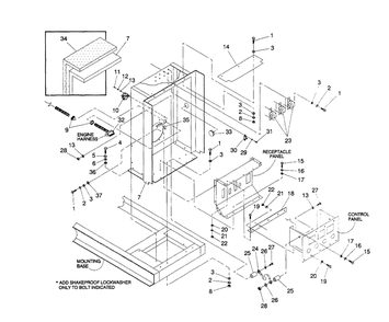 Part Location Diagram of 0A8281000A Generac Insulation Control Box