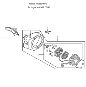 Starter 1 Diagram and Parts List for 006022-0  Generac Pressure Washer