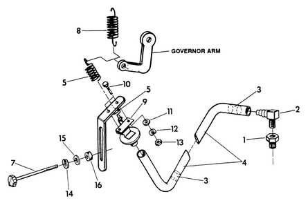 Vacuum Dashpot Diagram and Parts List for 9300-3  Generac Generator