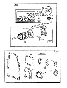 Gn-480 Engine (Part 3) Diagram and Parts List for 9843-0  Generac Generator