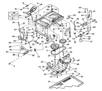 Base And Pulleys Diagram and Parts List for 9843-2  Generac Generator
