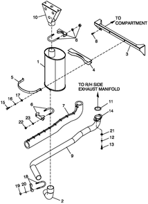 Muffler Exhaust 2.4l 45kw C2 Diagram and Parts List for QT03524ANAN (4369500 - 4407182)(2006) Generac Generator