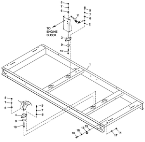 Mounting Base Diagram and Parts List for 0053251 (4646779 - 4869934)(2007) Generac Generator