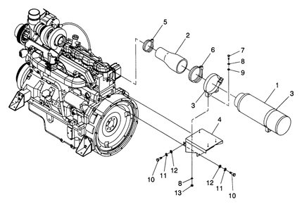 Air Cleaner Diagram and Parts List for 4066-0  Generac Generator