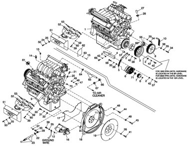 Engine Comon Parts 3.0l Ford Cpl Diagram and Parts List for QT05030AVSN (4137868 - 4202779)(2005) Generac Generator