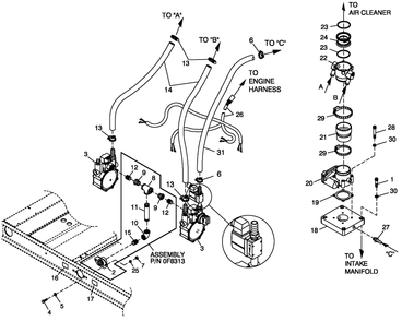 Fuel Lp Vapor 4.6l G3 80kw Diagram and Parts List for BT08046ANSN (4306V20488)(2006) Generac Generator