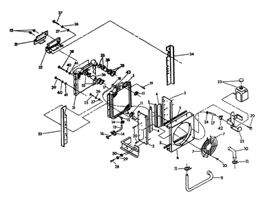 Radiator Diagram and Parts List for 9399-2  Generac Generator