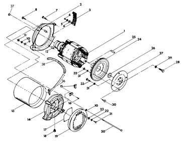 Generator Diagram and Parts List for 9348-1  Generac Generator