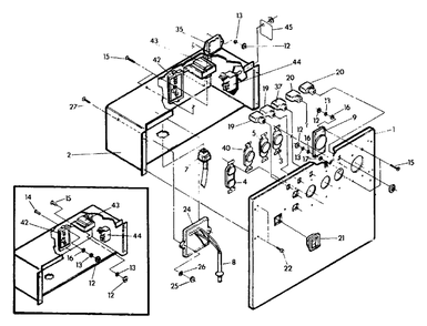 Control Panel And Cover Diagram and Parts List for 3ZC40A (9404-2)(9404-2) Generac Generator