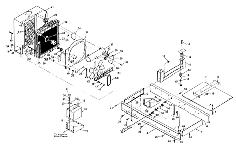 Mounting Base Diagram and Parts List for 6973-1  Generac Welder
