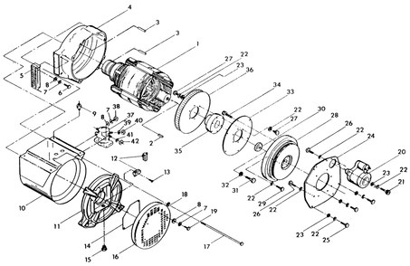 Part Location Diagram of 73457A Generac Housing, Blower
