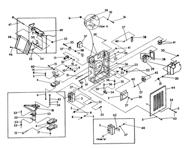 Control Panel Diagram and Parts List for 9738-0  Generac Generator