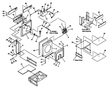 Radiator Assembly Diagram and Parts List for 4059-0  Generac Generator