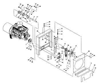 Part Location Diagram of 0C8306 Generac Support Radiator Wldment