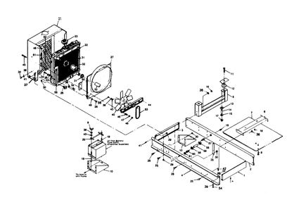 Mounting Base Diagram and Parts List for 1015-A  Generac Welder
