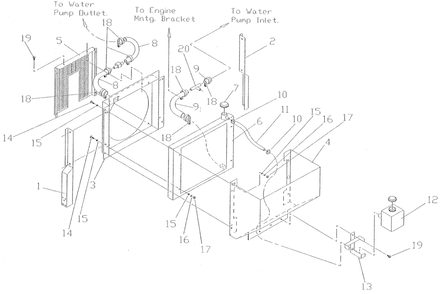 Part Location Diagram of A3488 Generac Air Duct
