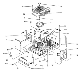 Engine Sheet Metal Diagram and Parts List for 9600-3  Generac Generator