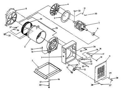 Generator (Part 1) Diagram and Parts List for 9564-0  Generac Generator